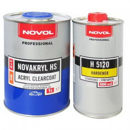 NOVOL Лак HS NOVAKRYL  1л+0.5л(комплект)